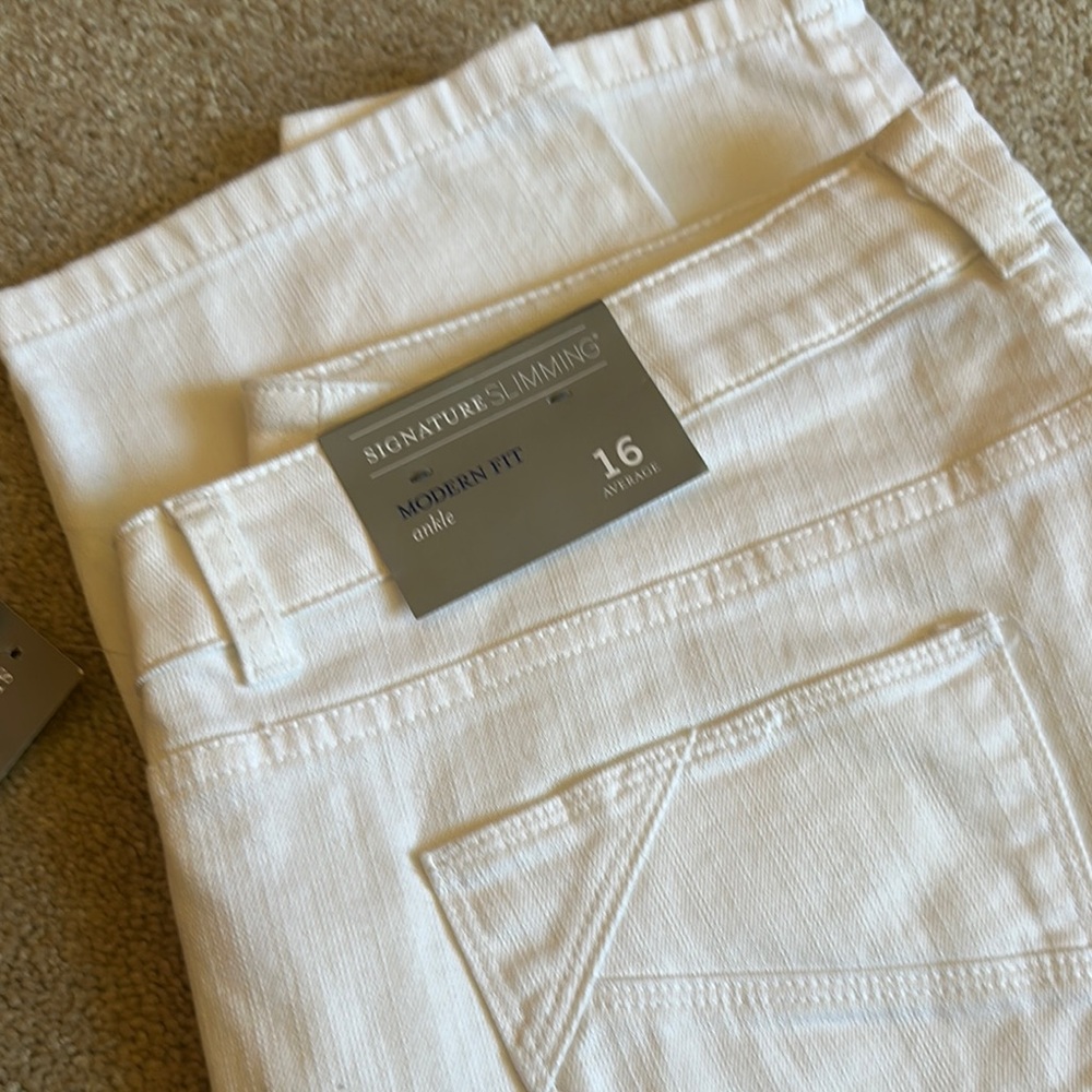 Christopher & Banks White Ankle Jeans